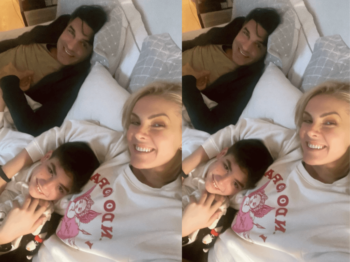 Edu Guedes surge em registro com Ana Hickmann e o enteado (Reprodução/Instagram @ahickmann)