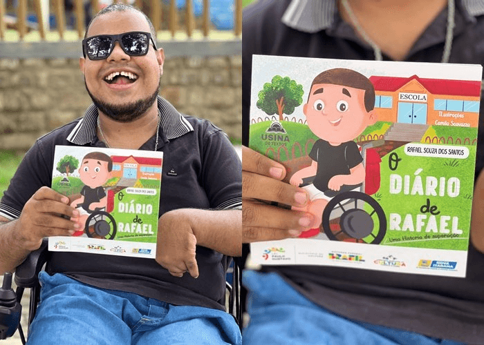 Jovem com paralisia cerebral de Nova Itarana transforma desafios em páginas de esperança