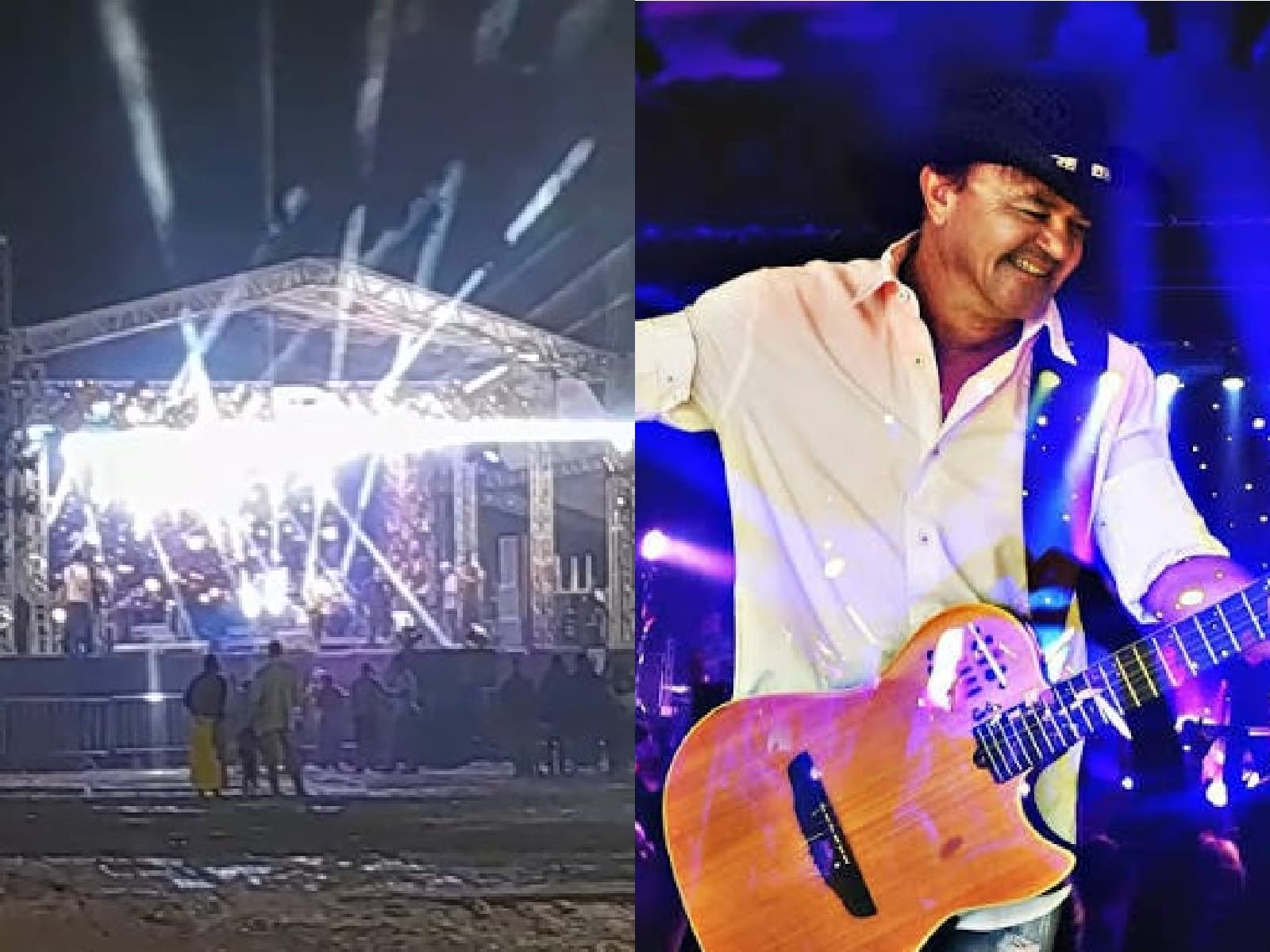 Palco vazio durante festa junina na zona rural da Bahia
