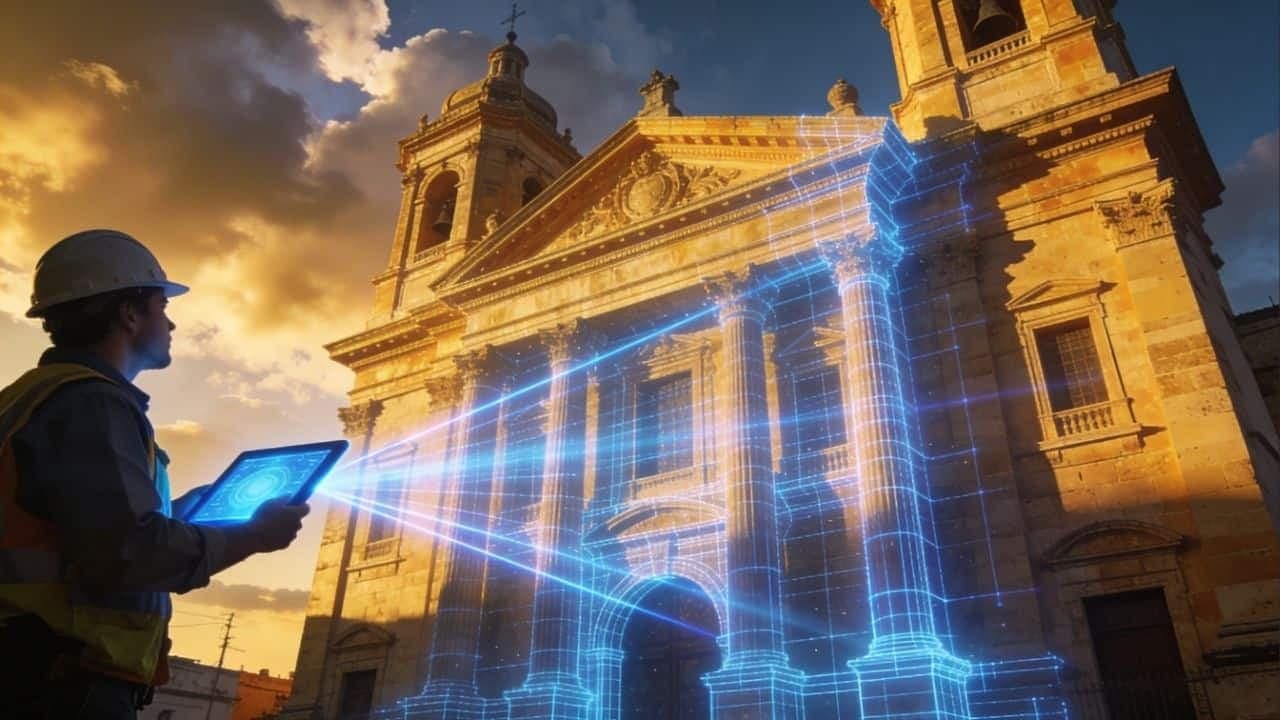 Tecnologia em prédios históricos garante restauração precisa e preserva a memória cultural - Imagem criada por inteligência artificial (ChatGPT / Olhar Digital)