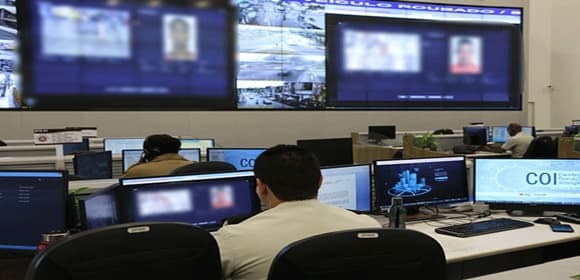 Câmera de reconhecimento facial instalada em Plataforma de Observação Elevada da SSP-BA durante festa junina no interior da Bahia