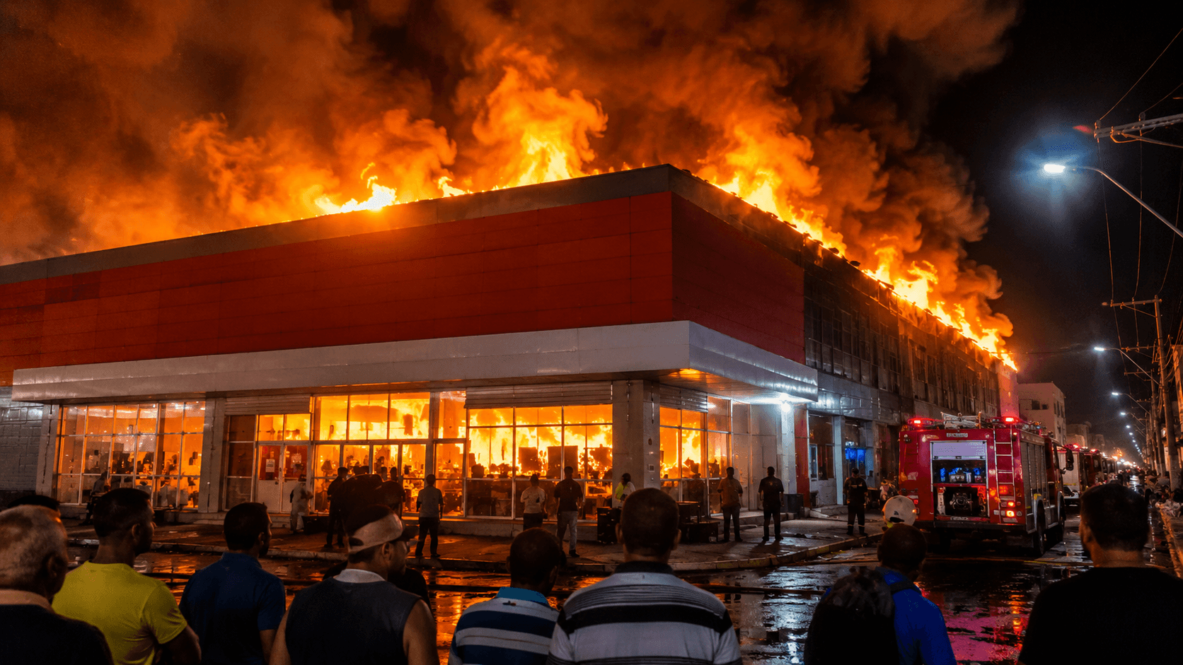 Loja é atingida por incêndio durante a madrugada em Heliópolis