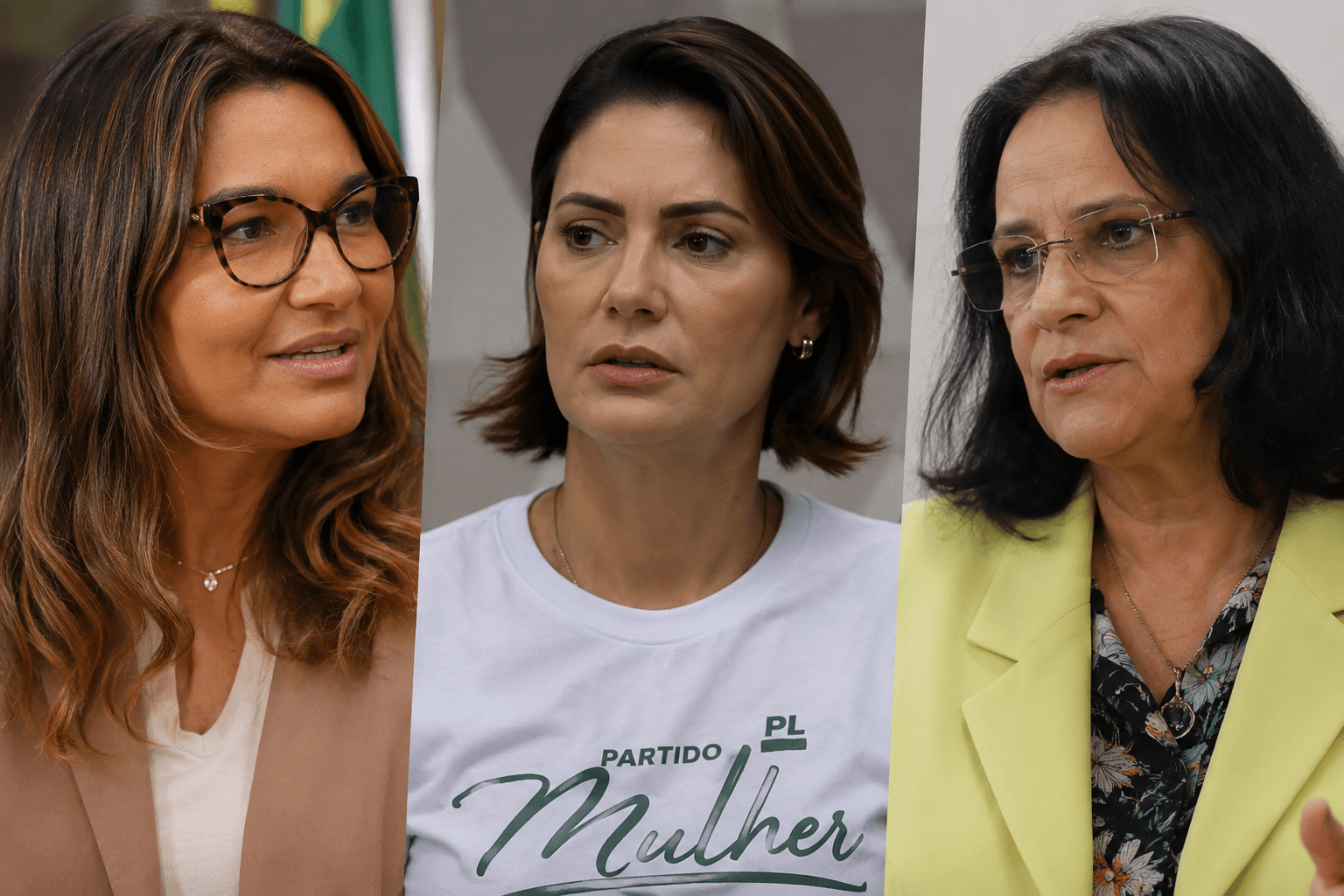 Michelle e Damares recebem apoio de Janja contra ataques machistas