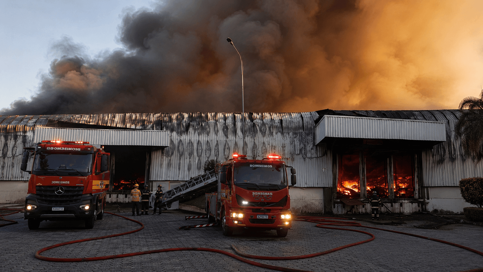Itajaí: incêndio na fábrica da Colcci durou mais de 12h