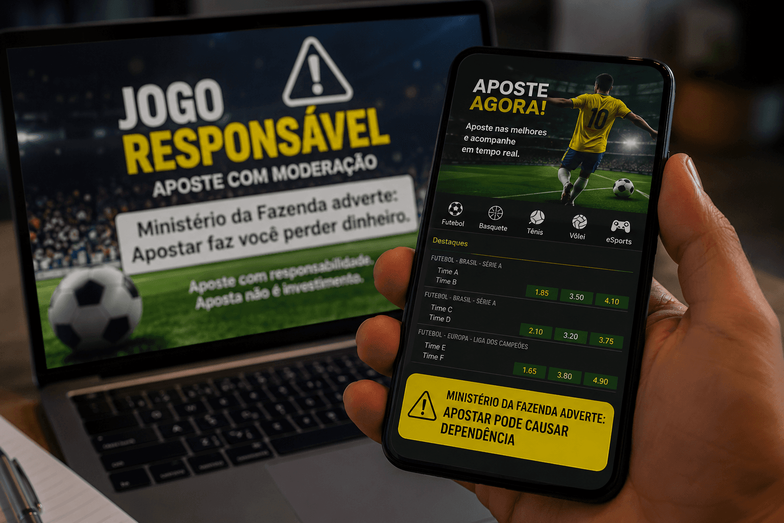 Publicidade de bets passa a exibir alertas obrigatórios a partir desta sexta-feira