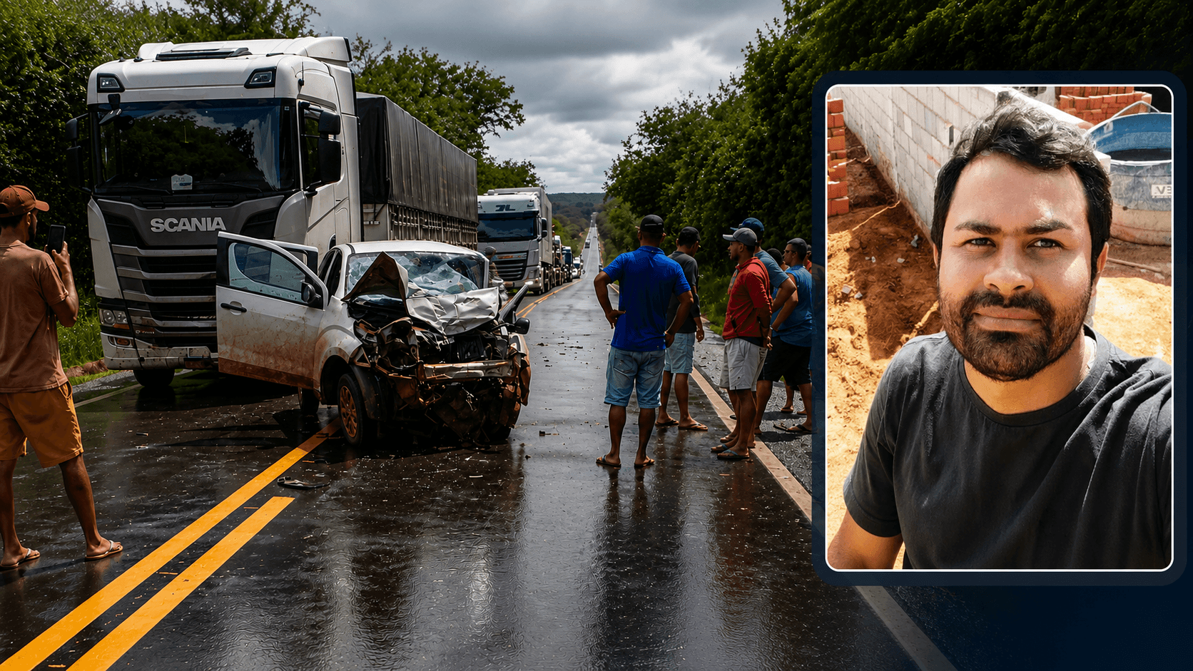 Tragédia na BR-116: carreta atinge carro e mata funcionário da Coelba