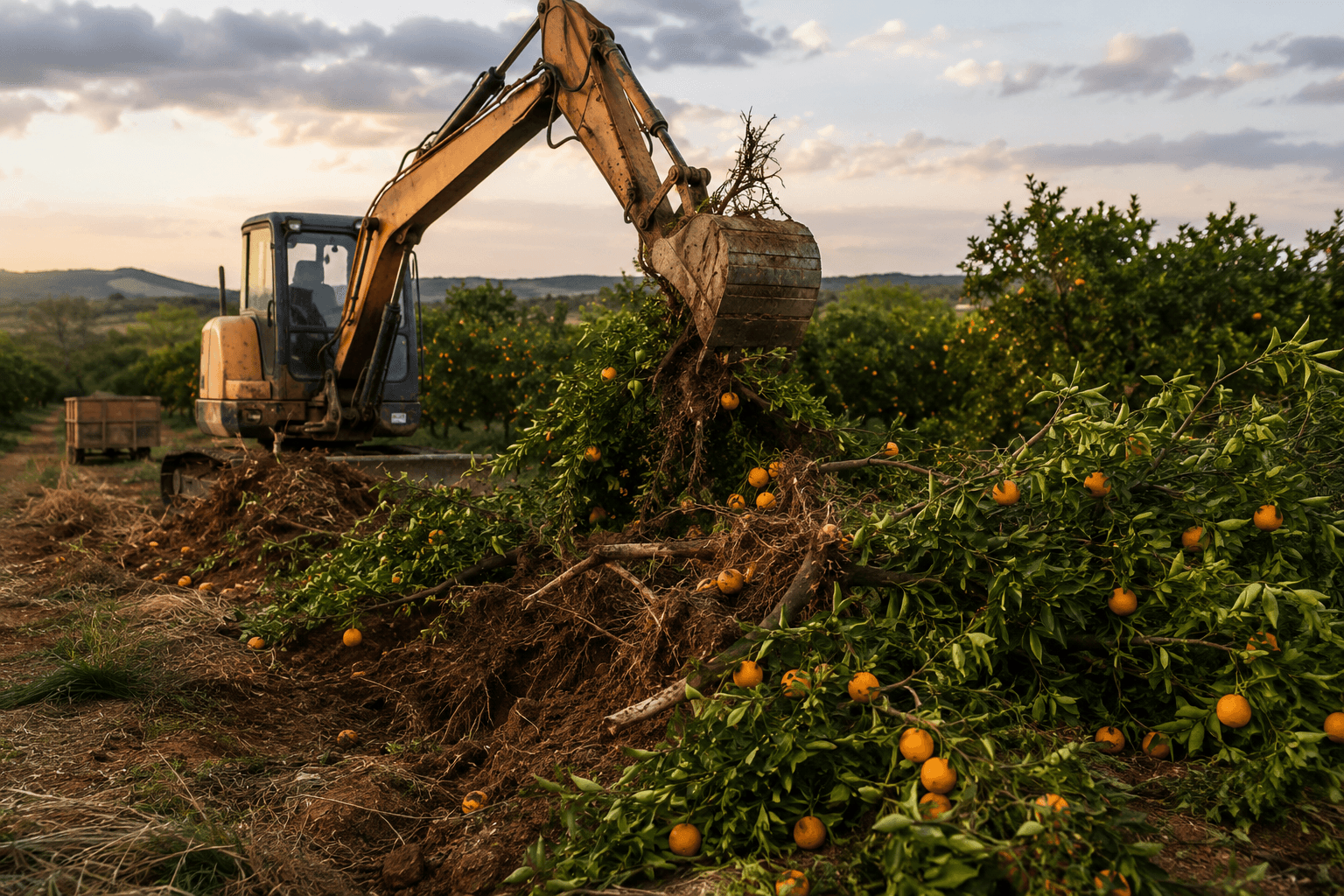 Bahia: prejuízo com laranja leva agricultores a derrubar pomares