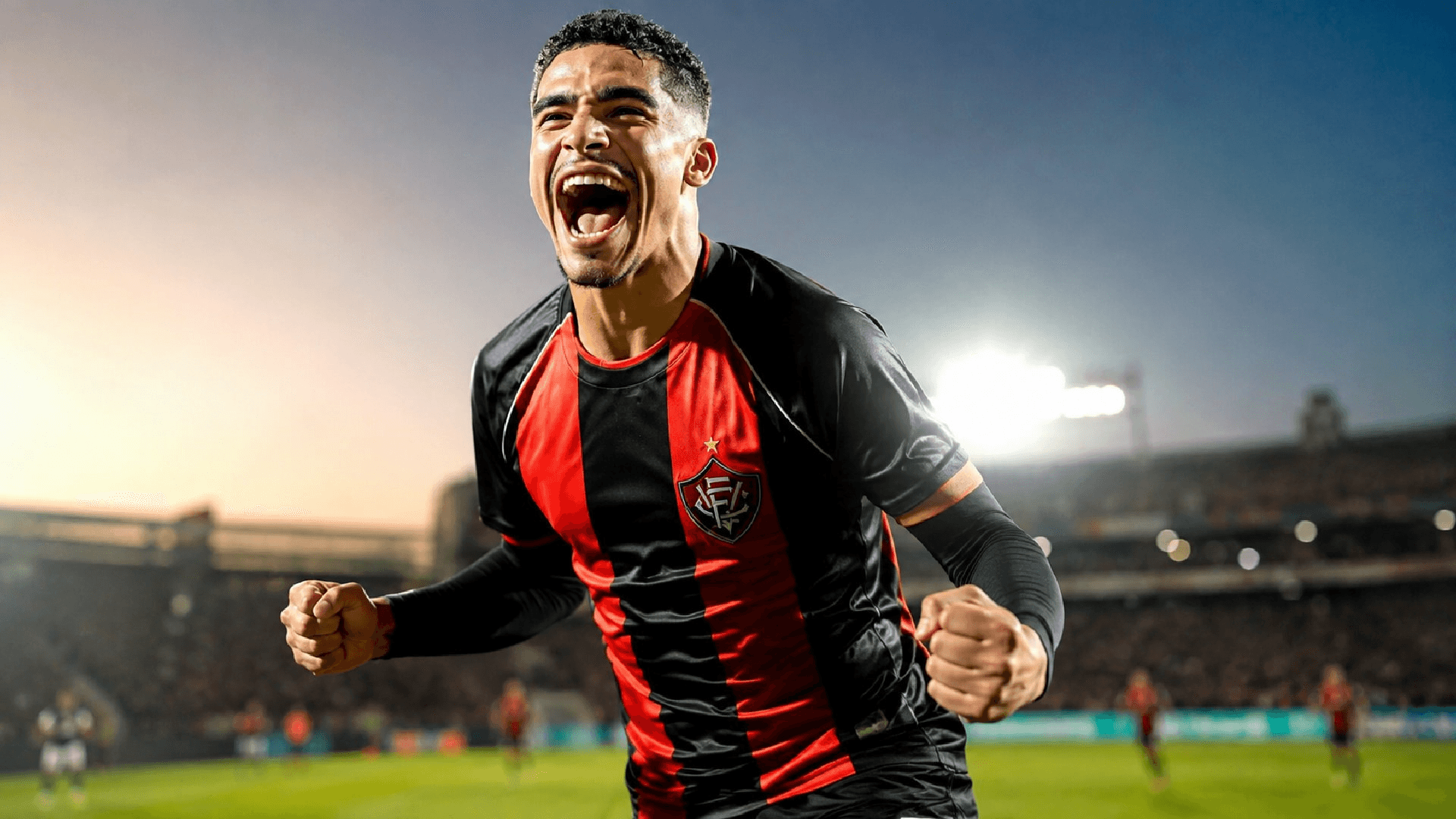 Jogadores do Vitória comemoram gol no Barradão contra o Athletico-PR pela Copa do Brasil - Portal ChicoSabeTudo