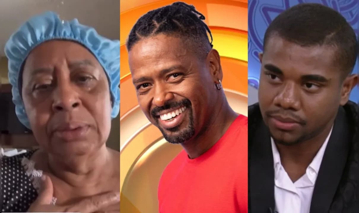 BBB: mãe de Leandro se revolta com comparações do filho com Davi Brito. Fotos: Reprodução / Redes sociais e TV / Globo