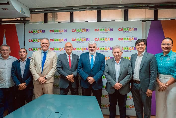 Reunião entre representantes do TCE-AM, IRB, TCM-BA e Prefeitura de Camaçari para apresentação do programa Caminho Sustentável