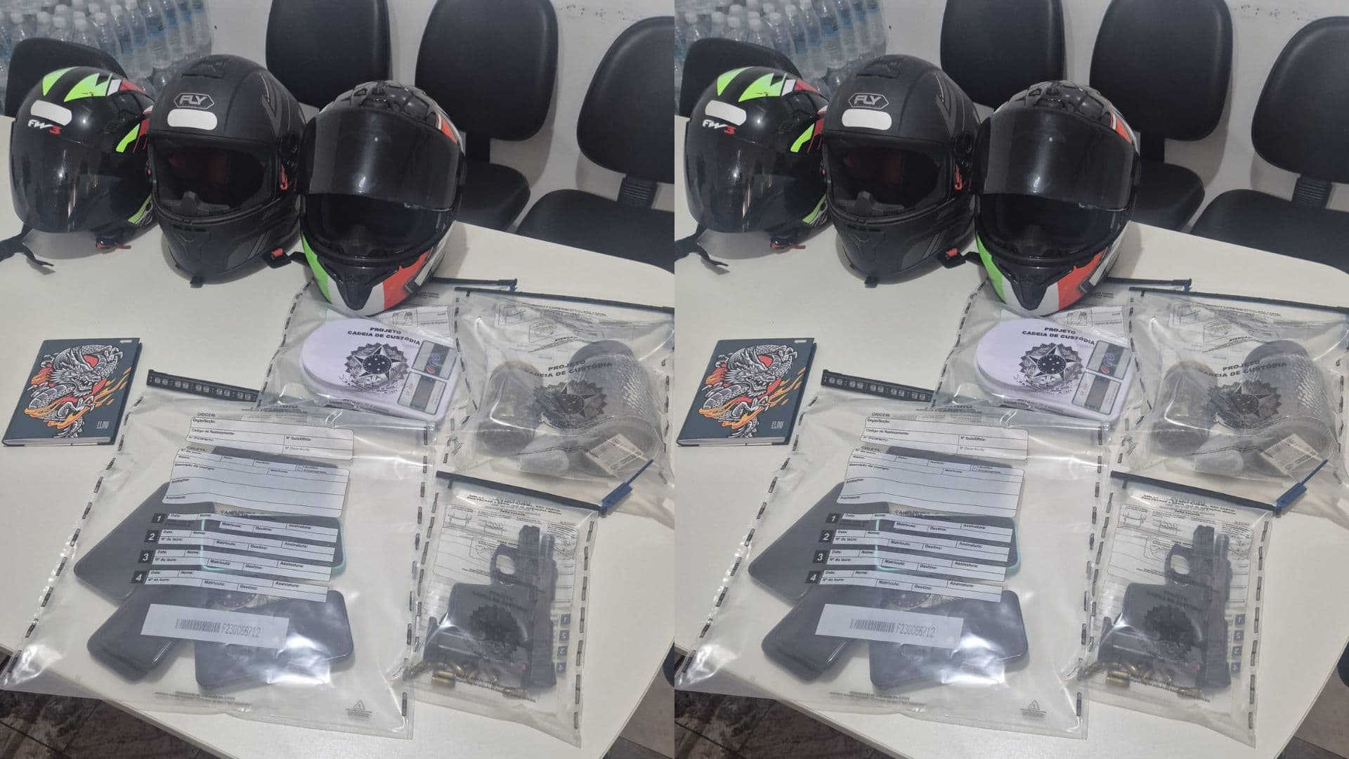 Policiais civis durante cumprimento de mandados da Operação Strike na Bahia