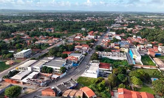 Mapa mostrando a divisão territorial entre Aracaju e São Cristóvão em Sergipe