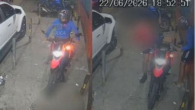 Roubo de motocicleta flagrado por câmera de segurança no bairro de São Marcos, Salvador