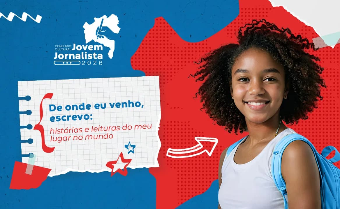 Identidade visual do Concurso Cultural Jovem Jornalista 2026