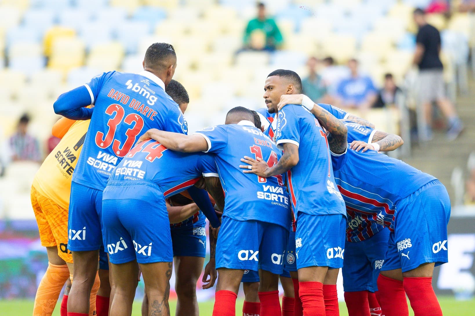 Jogadores do Esporte Clube Bahia durante treino na intertemporada da Copa do Mundo 2026