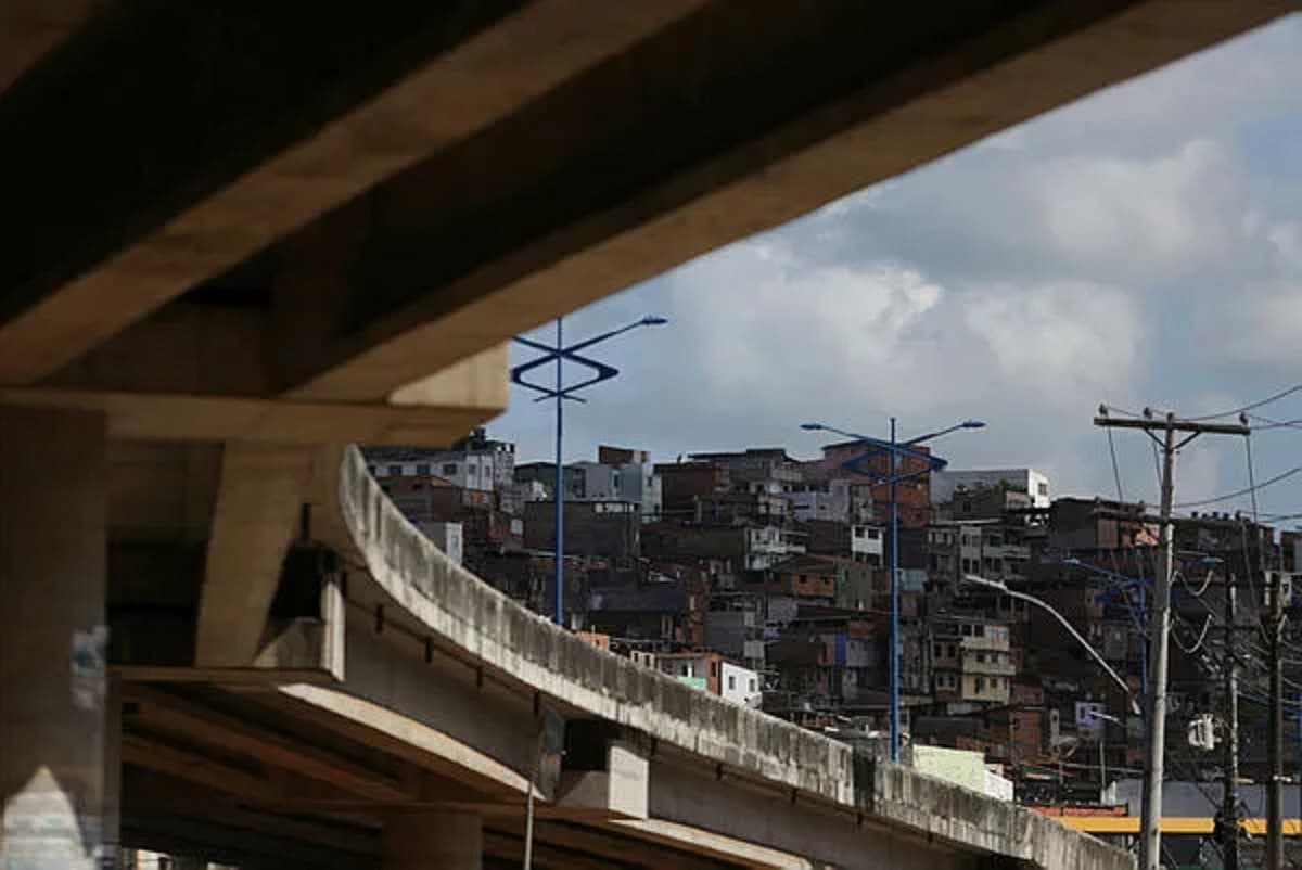 Vista aérea da região da Rótula do Abacaxi em Salvador, Bahia