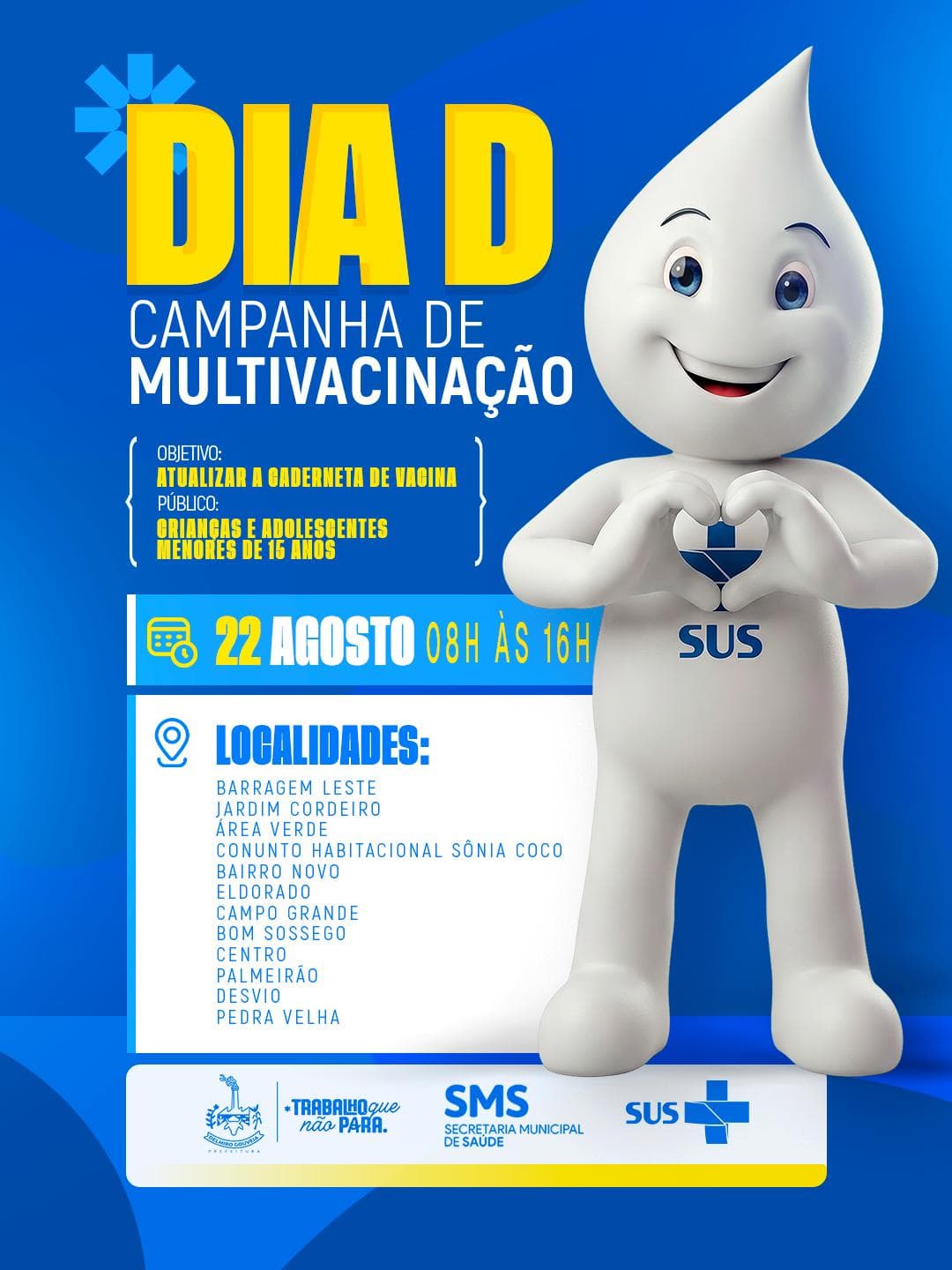 Profissional de saúde aplica vacina em criança durante campanha de vacinação
