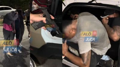 Viatura da Polícia Militar da Bahia em ronda no bairro de Cajazeiras, Salvador