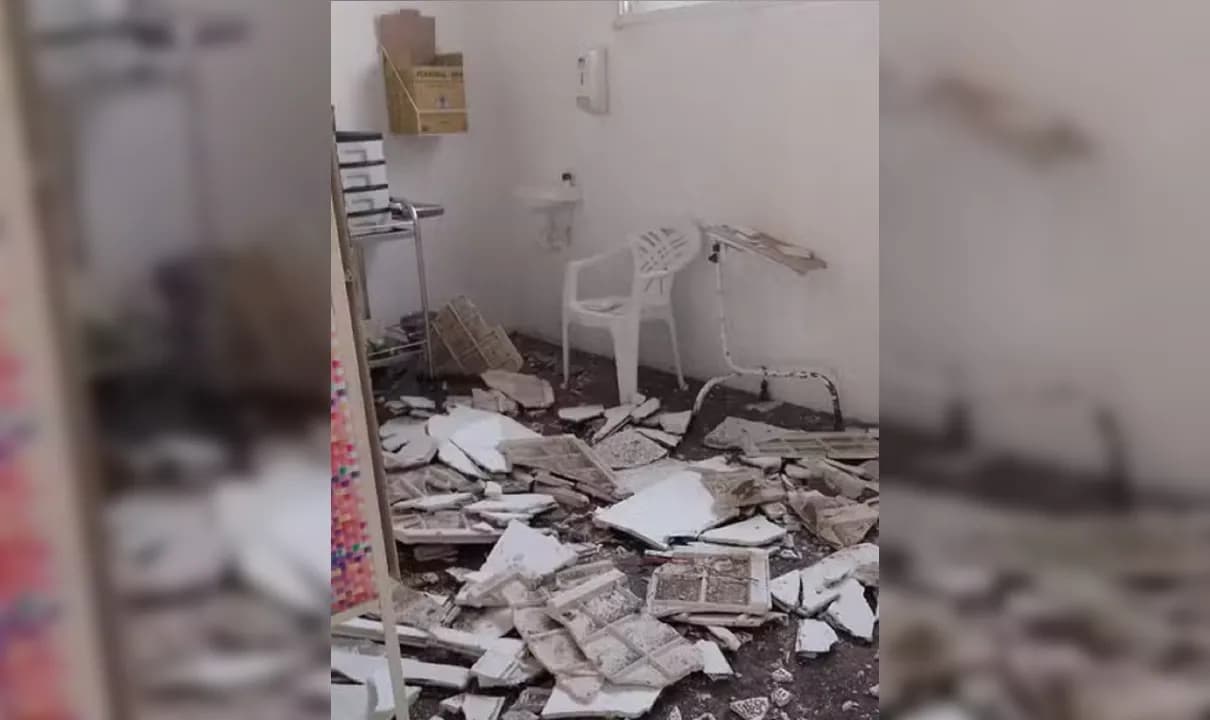 Chuva provocou estragos em unidades de saúde e casas em Lamarão.