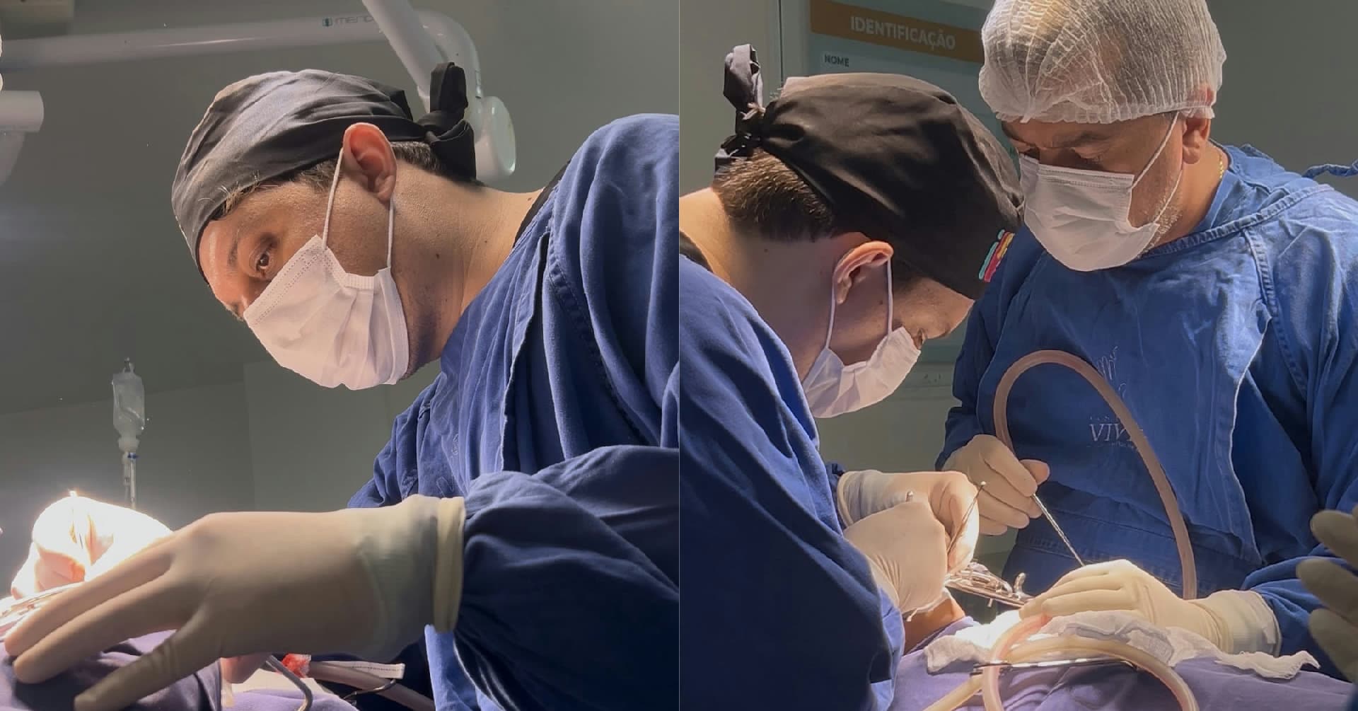 Criança sendo atendida pelo Instituto Bucomaxilofacial de Petrolina, que realiza cirurgias gratuitas de fissura labial