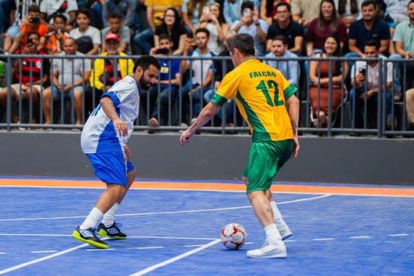 Quadra de futsal no Ginásio Poliesportivo João Paulo II em Arapiraca