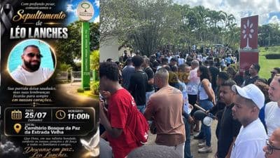 Moradores de São Cristóvão em protesto após morte de Léo Lanches durante operação da PM em Salvador