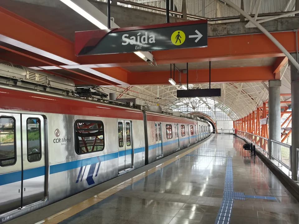 Estação do Metrô de Salvador próxima à Arena Fonte Nova