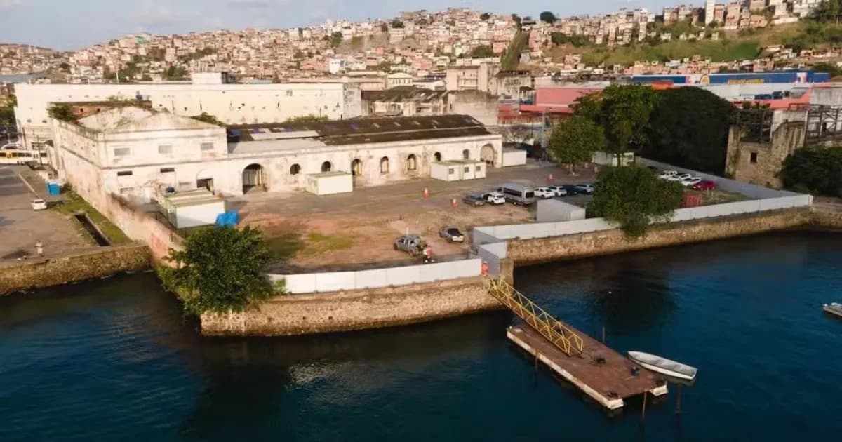 Espaço Jequitaia, na Calçada, Salvador, área destinada ao canteiro de obras da Ponte Salvador-Itaparica