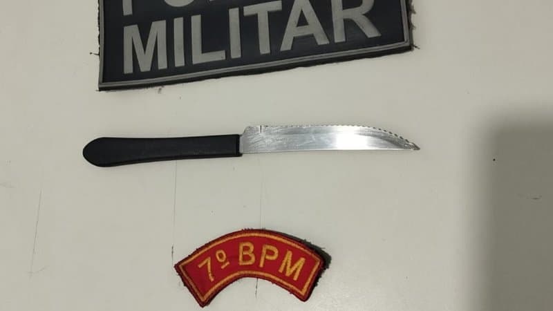 Viatura da Polícia Militar de Sergipe em rua de Lagarto