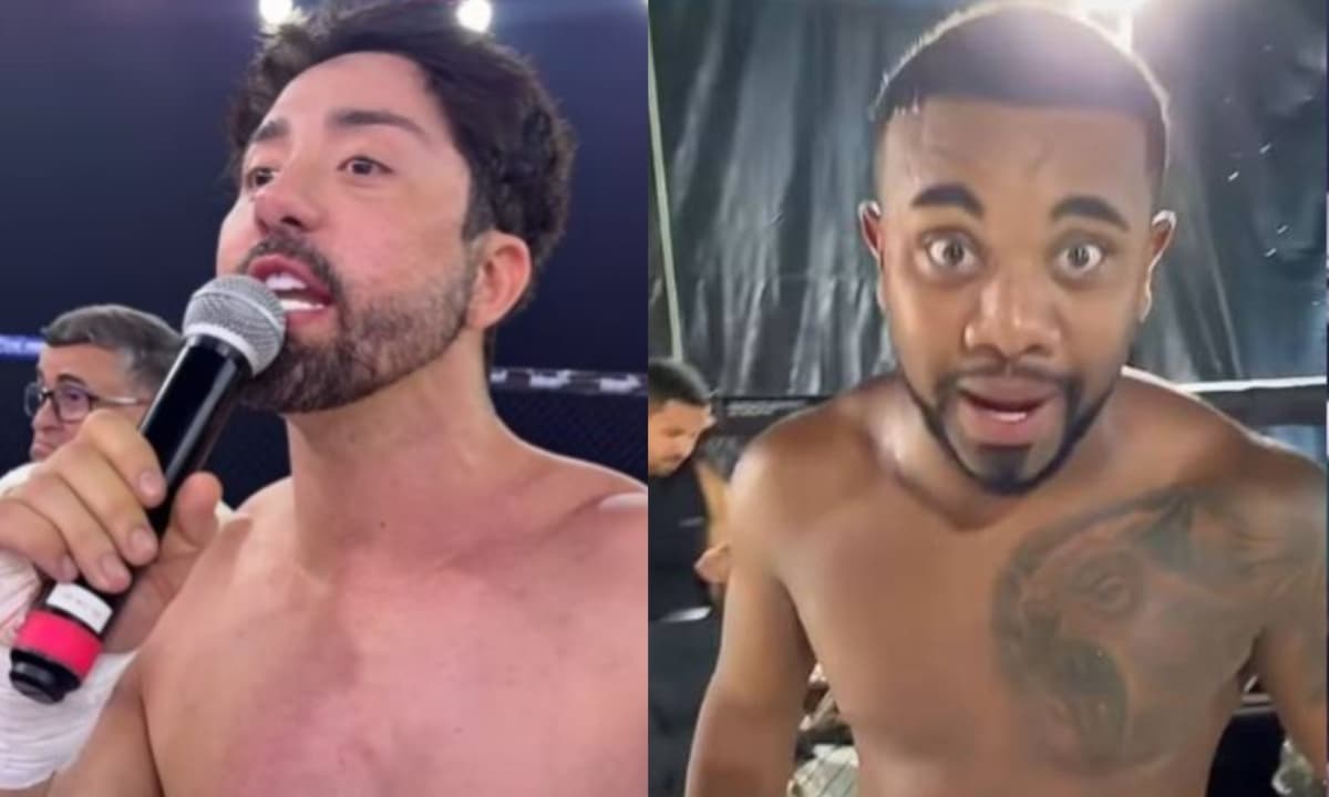 Rico Melquiades e Davi Brito em evento de entretenimento