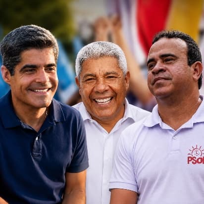 Candidatos ao Governo da Bahia em agenda de campanha eleitoral