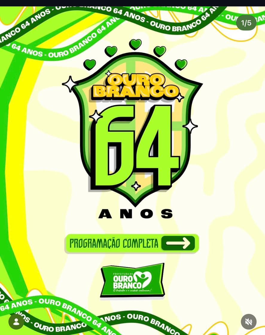 Fachada de equipamento público em Ouro Branco, Alagoas, durante as comemorações dos 64 anos de emancipação