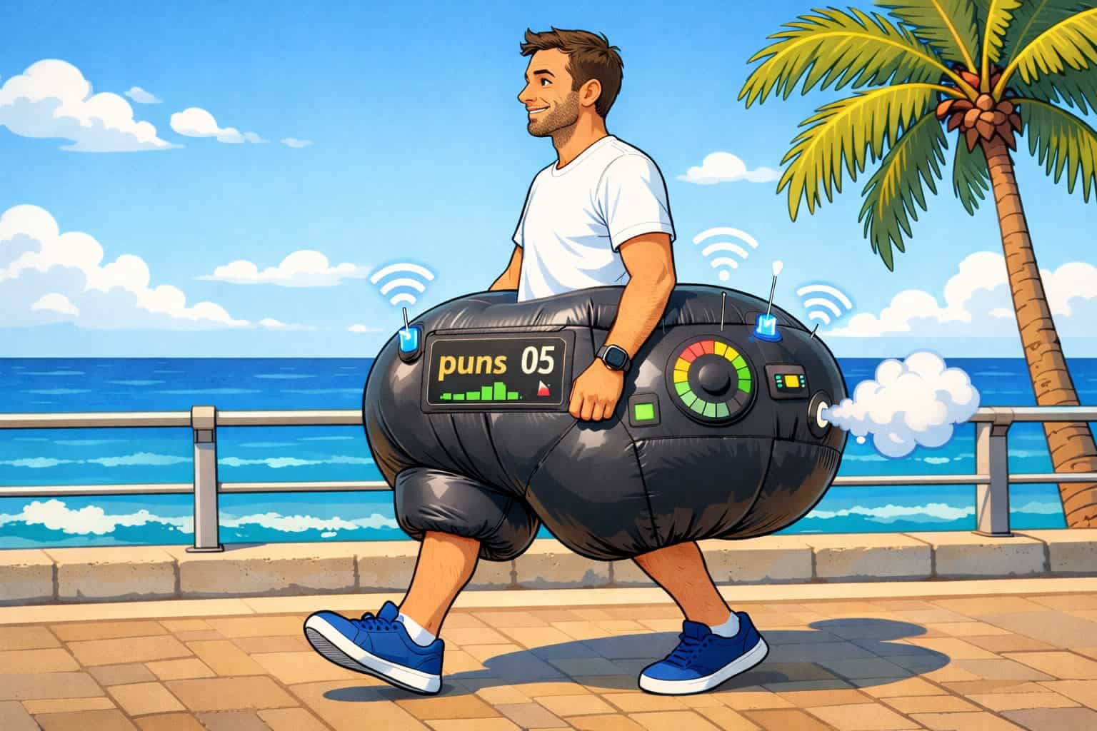 A tecnologia foca na detecção contínua de hidrogênio para mapear o microbioma intestinal e ajudar a ciência a entender e tratar problemas digestivos crônicos de forma precisa. Imagem: Layse Ventura via ChatGPT / Olhar Digital