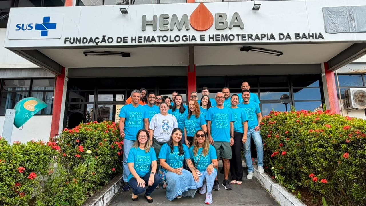 Voluntários participam do Mutirão Pela Vida na sede da Hemoba em Salvador
