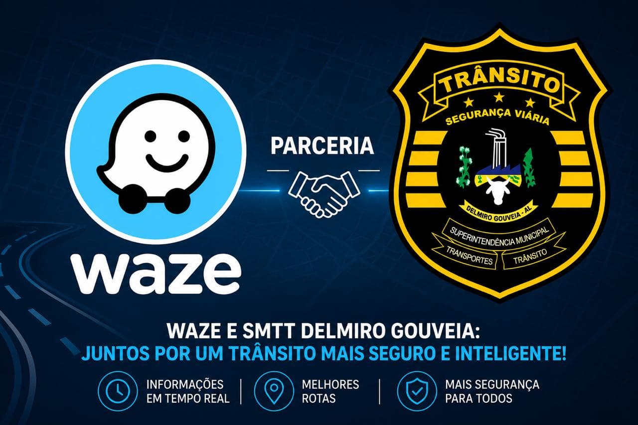 Aplicativo Waze em smartphone com mapa de Delmiro Gouveia durante o Pedra Fest 2026
