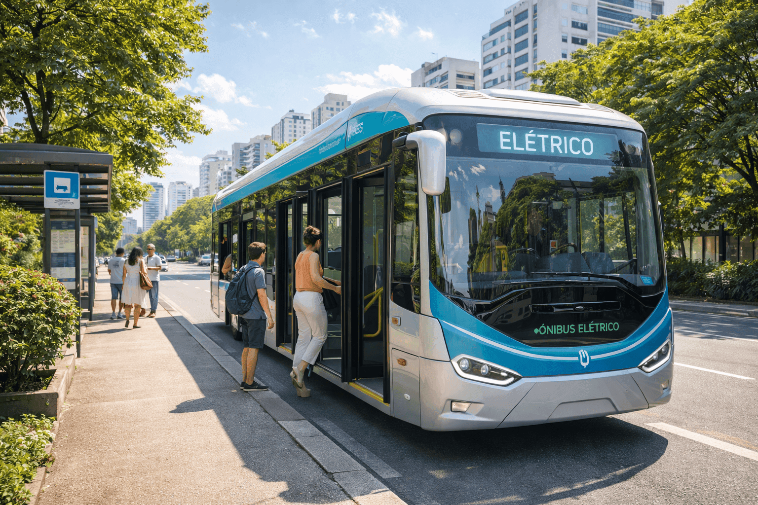 Porto Alegre revela como ônibus elétricos mudam o trânsito e o bem-estar-(Imagem gerada por inteligência artificial-ChatGPT/Olhar Digital)