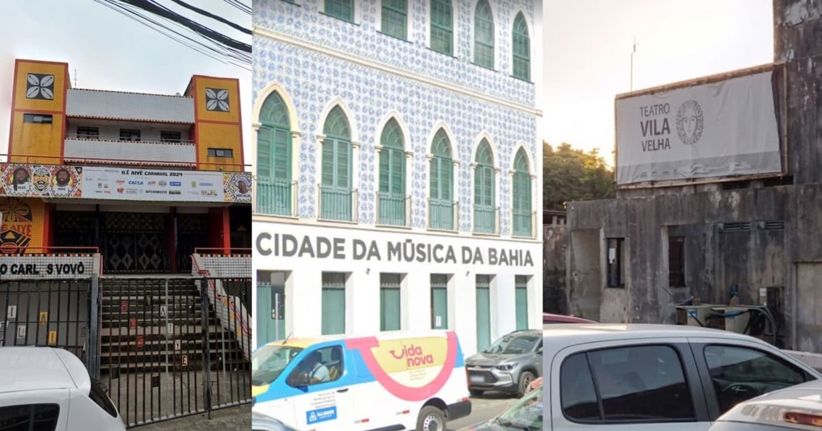 Fachada do Teatro Vila Velha no Campo Grande, em Salvador, durante processo de reforma e requalificação