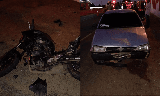 Viatura do Batalhão de Polícia Rodoviária de Sergipe em rodovia estadual