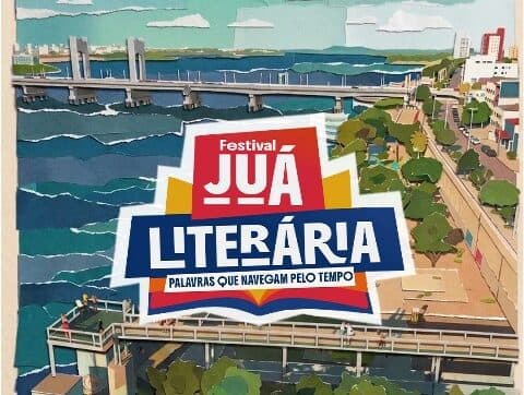 Palco e público do Festival Juá Literária na Nova Orla de Juazeiro, Bahia