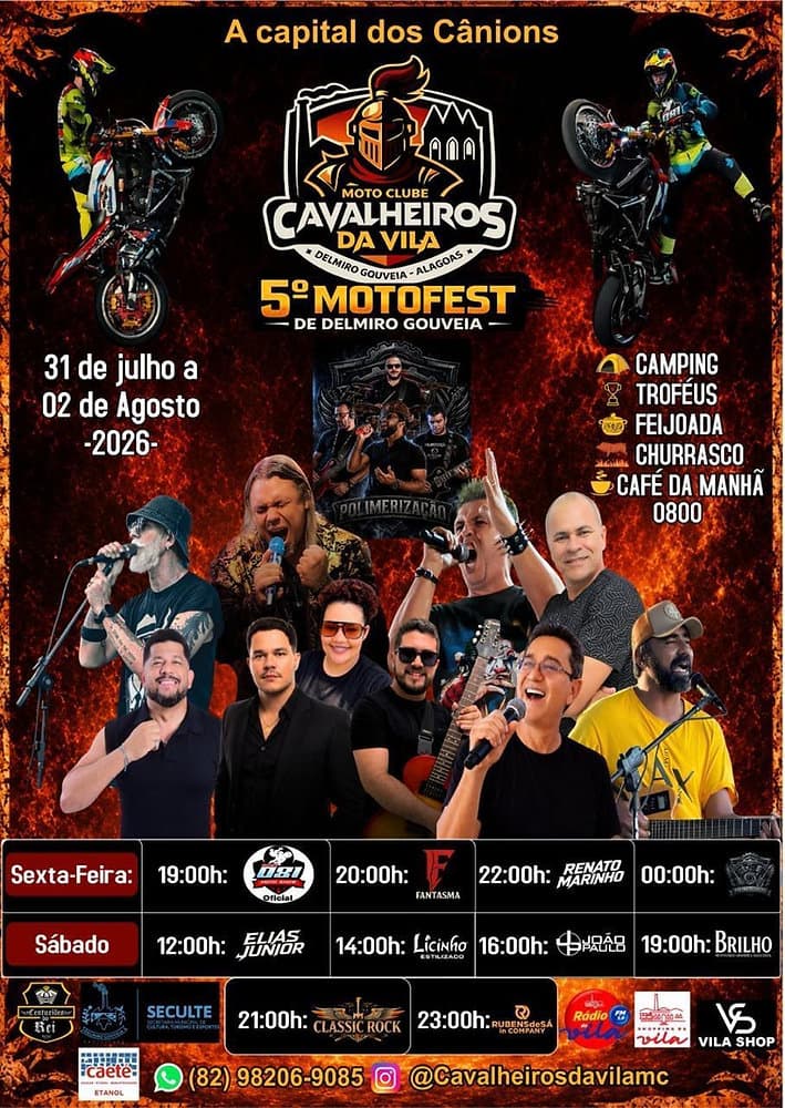 Motociclistas reunidos no 5º Motofest de Delmiro Gouveia, Alagoas