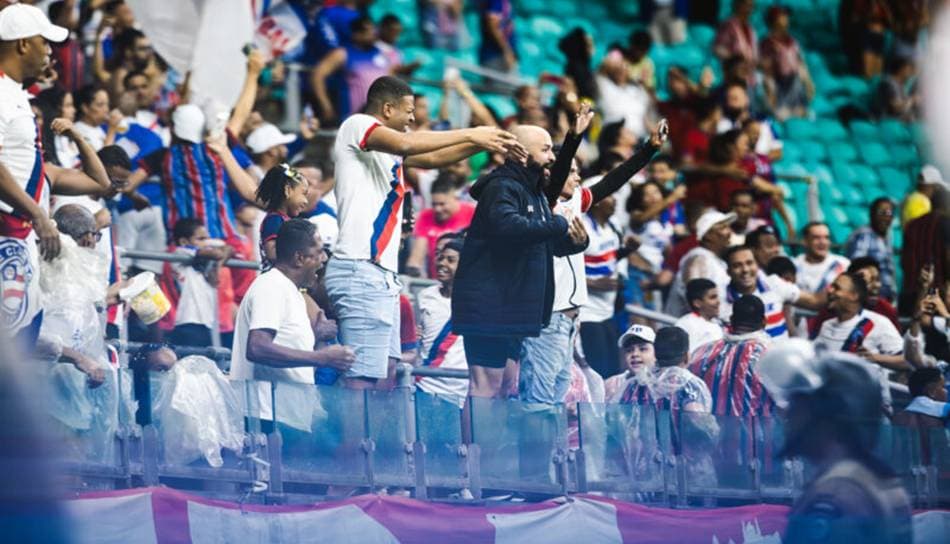 Arena Fonte Nova, estádio do Bahia em Salvador, preparada para receber torcedores