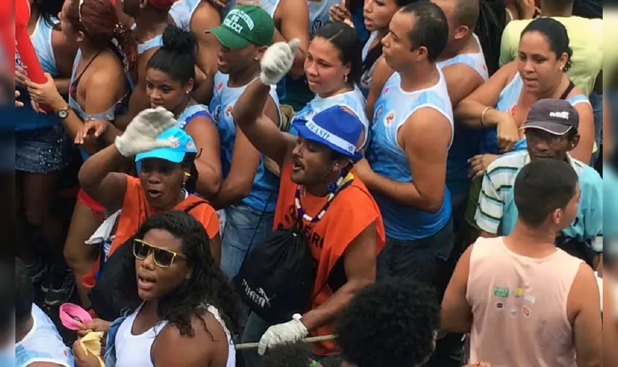Cordeiros no carnaval de Salvador.