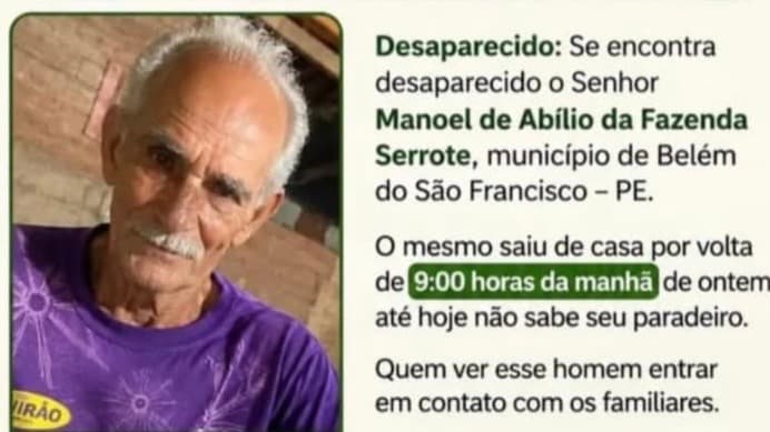 Homem idoso caminhando em área rural do Sertão pernambucano