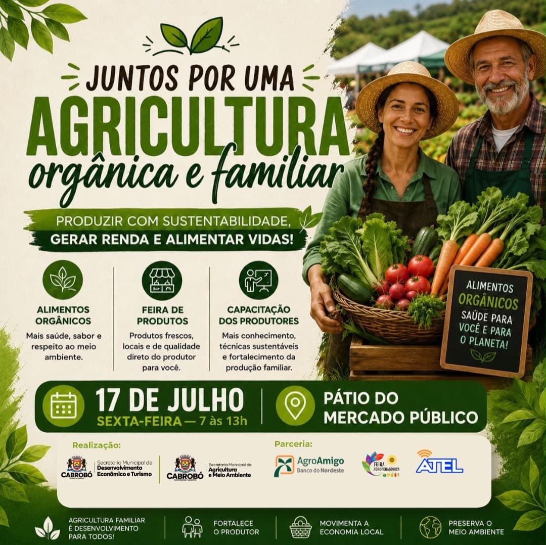 Agricultores familiares em feira agroecológica no sertão pernambucano