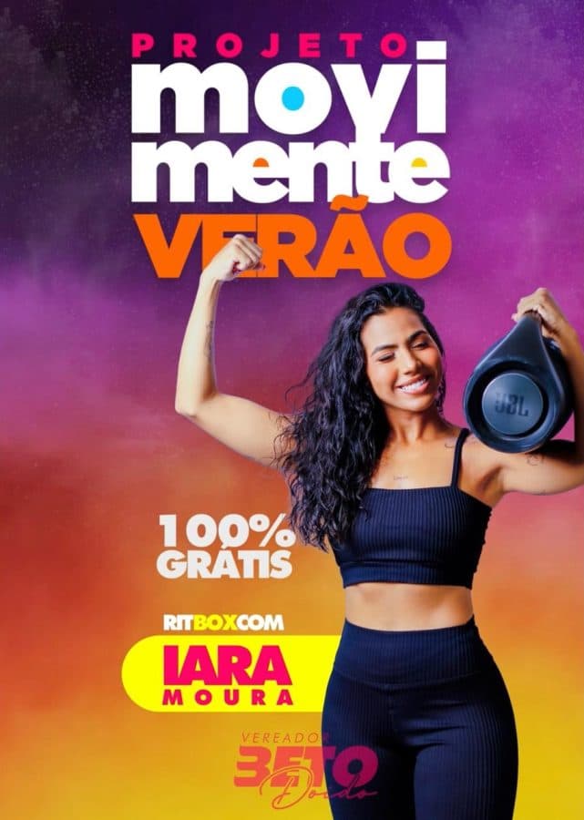 Aula de RitBox ao ar livre em praça pública
