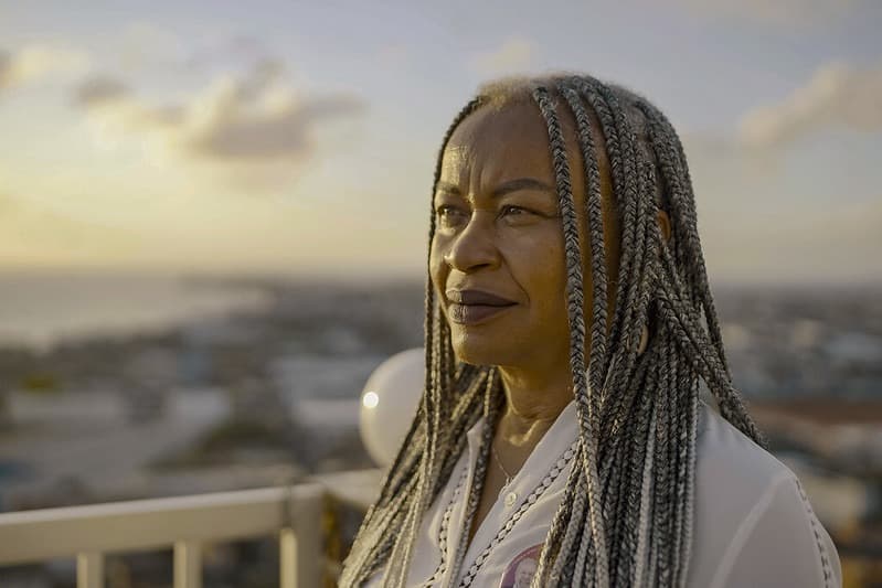 Deputada estadual Olívia Santana (PCdoB-BA) em evento público na Bahia