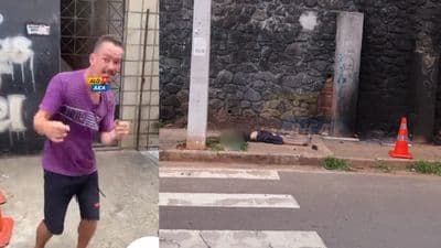 Viatura policial em área isolada durante perícia de homicídio em Salvador