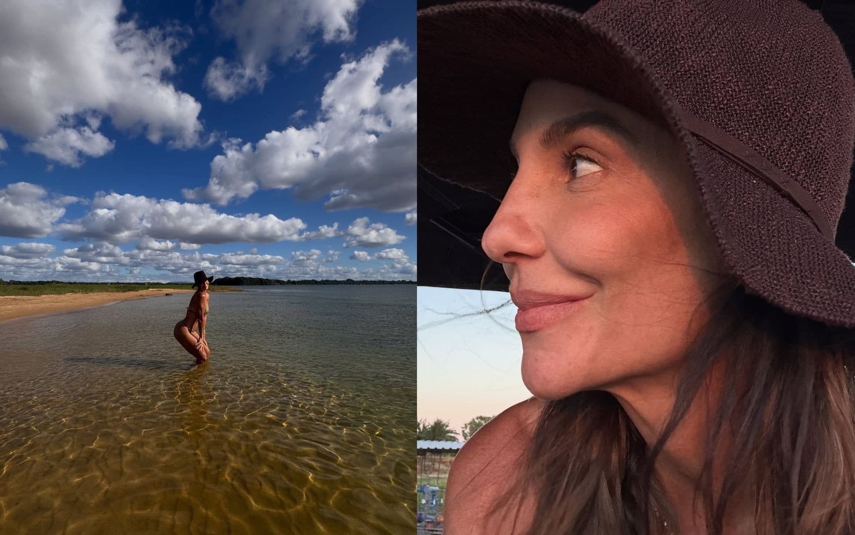 Ivete Sangalo nas águas do Rio São Francisco, em Juazeiro (BA)