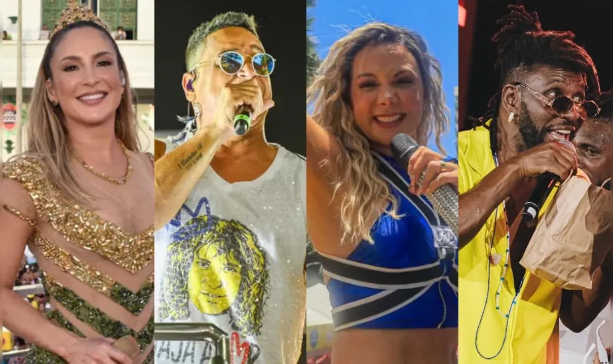 Claudia Leitte, Xanddy Harmonia, Carla Perez e Beto Jamaica (É o Tchan). Fotos: Divulgação