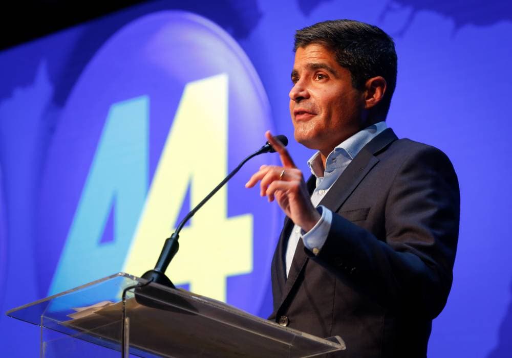 ACM Neto, candidato ao governo da Bahia, durante evento de campanha